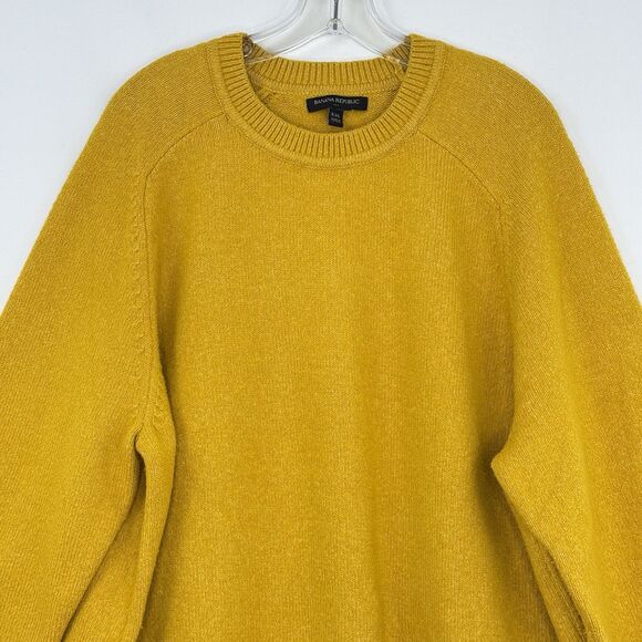Banana Republic Men’s Knit Sweater Crew Neck Mustard Size 2XL - Picture 15 of 16